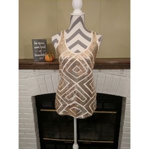 Charlotte Russe Sequin Raceback Tank